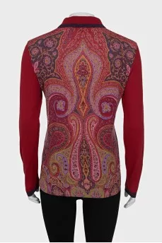 Red jumper with a print