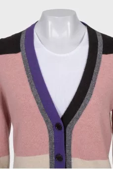 Multicolored button-down cardigan