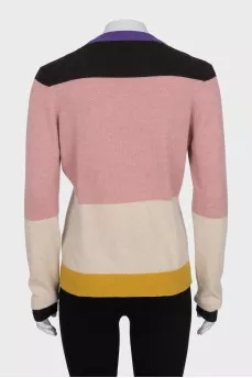 Multicolored button-down cardigan