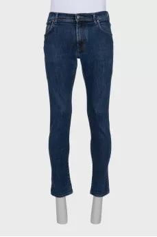 Men's dark blue slim fit jeans