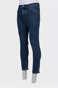 Men's dark blue slim fit jeans