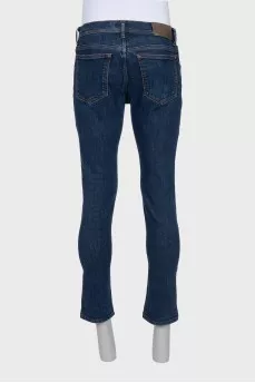 Men's dark blue slim fit jeans
