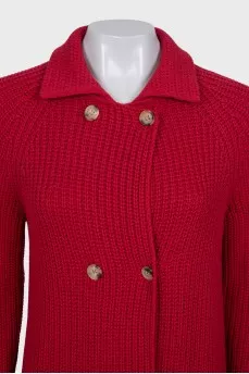Double-breasted cashmere cardigan