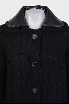 Long wool cardigan