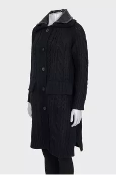 Long wool cardigan