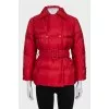 Red fitted down jacket