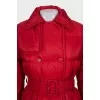 Red fitted down jacket