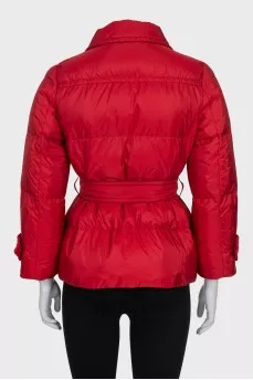Red fitted down jacket