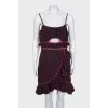 Dress with thin straps in a small print
