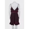 Dress with thin straps in a small print