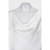 Long blouse with an oval neckline