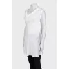Long blouse with an oval neckline