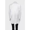 Long blouse with an oval neckline