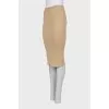 Fitted skirt with gold thread