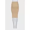 Fitted skirt with gold thread