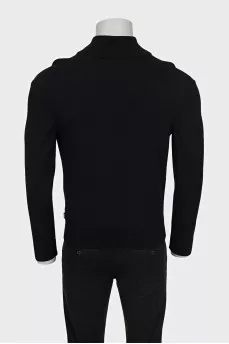 Men's fitted cardigan with a zipper
