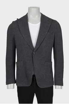 Men's gray jacket with patch pockets
