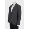 Men's gray jacket with patch pockets