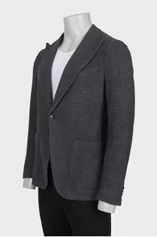 Men's gray jacket with patch pockets