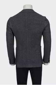 Men's gray jacket with patch pockets
