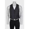 Men's wool plaid vest