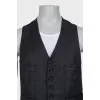 Men's wool plaid vest