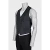 Men's wool plaid vest
