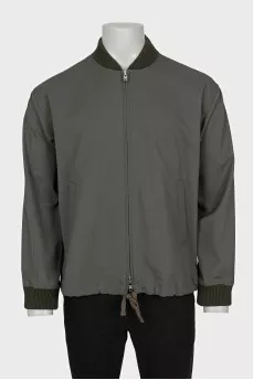 Men's khaki bomber jacket