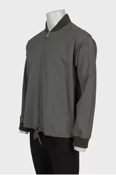 Men's khaki bomber jacket