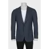 Men's wool jacket with a small check pattern