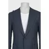 Men's wool jacket with a small check pattern