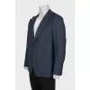 Men's wool jacket with a small check pattern