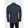 Men's wool jacket with a small check pattern