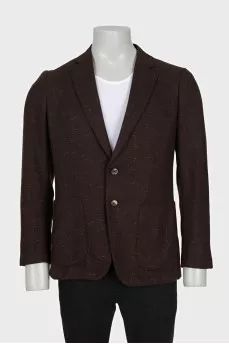 Men's cashmere jacket with a small print