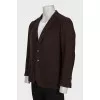 Men's cashmere jacket with a small print