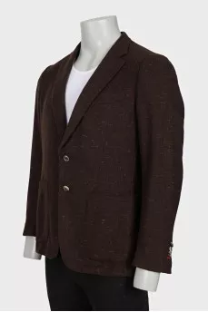 Men's cashmere jacket with a small print