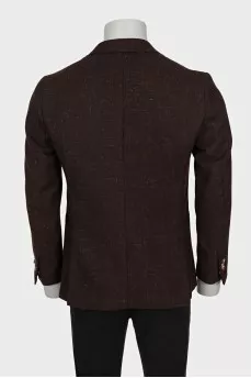 Men's cashmere jacket with a small print