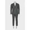Men's green checkered suit