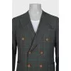 Men's green checkered suit