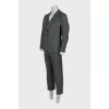 Men's green checkered suit