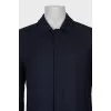Men's blue wool coat