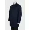 Men's blue wool coat