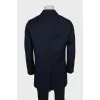 Men's blue wool coat