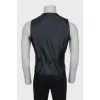 Men's gray wool and silk vest