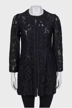Black lace cardigan