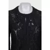 Black lace cardigan