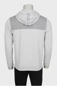 Men's zip-up hoodie with branded embroidery