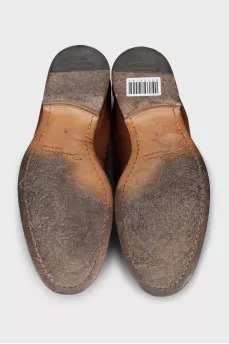 Men's brown leather loafers