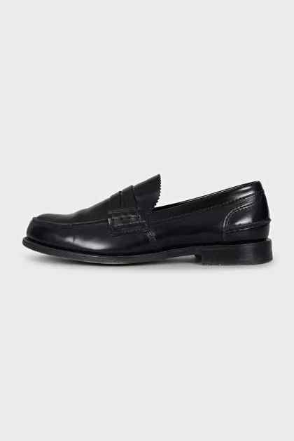 Men's black loafers