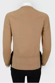 Sweatshirt with top with fringe and beads